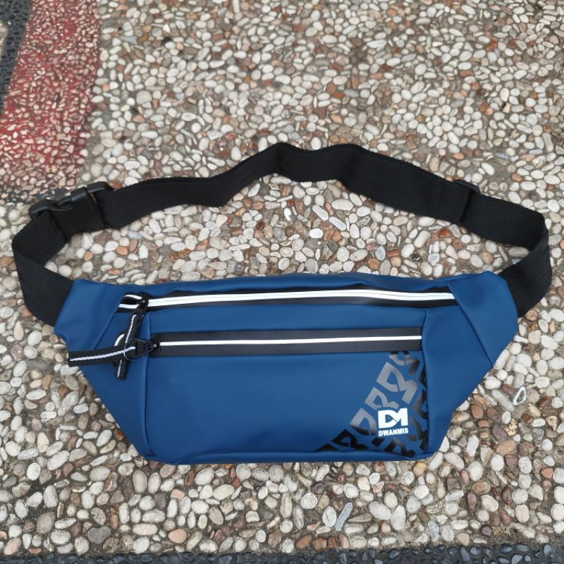 Waistbag Pria Original Merk DM Premium | Tas Selempang Pria Premium Bahan Waterproof