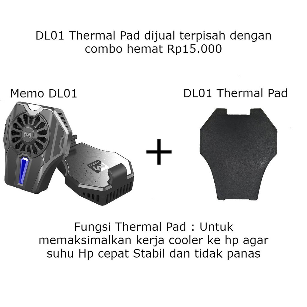 Memo DL01 Fancooler Pendingin Hp Radiator Coolingfan Gaming Cooler For Mobile Phone