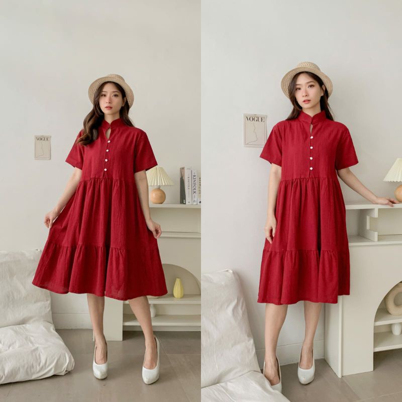 milea dress / dress casual / dress pendek