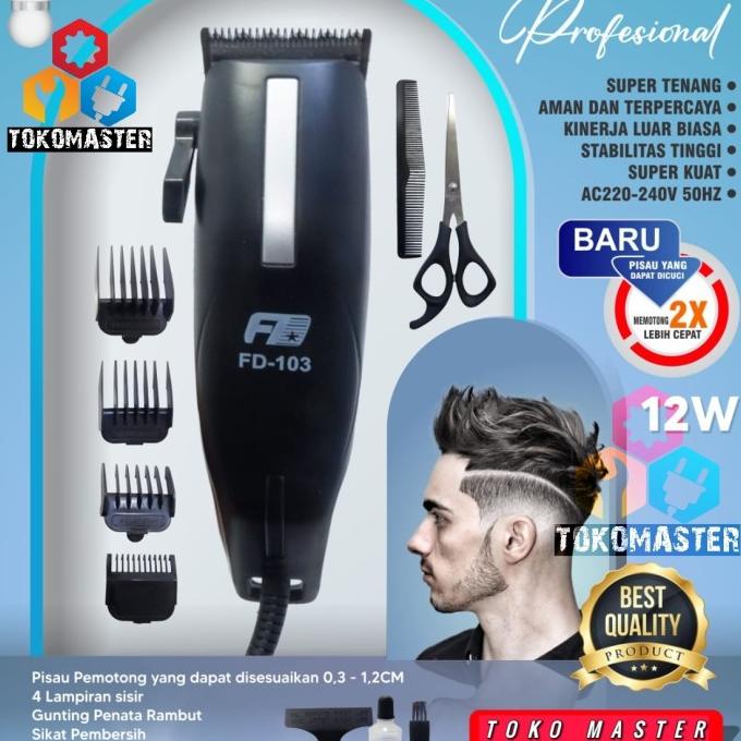 FD-103 Alat Cukur Rambut Salon Hair Clipper Wired FD