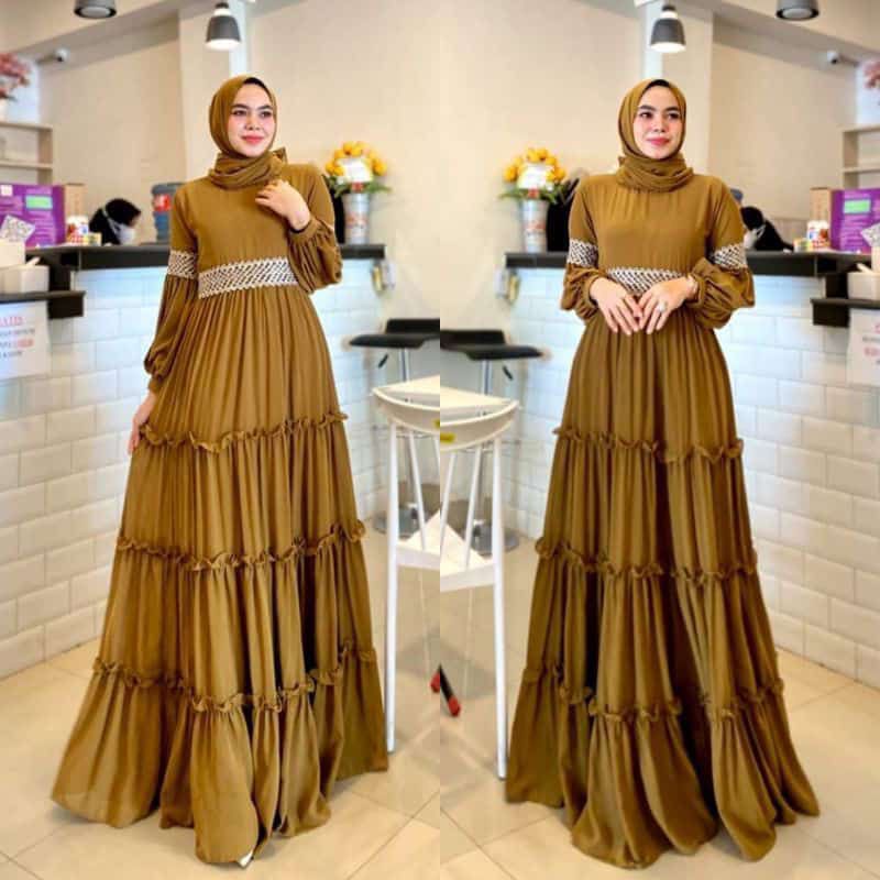 [Fashion Muslim] DANIK | DANISA MAXY DRESS | gamis renda ceruty babydoll