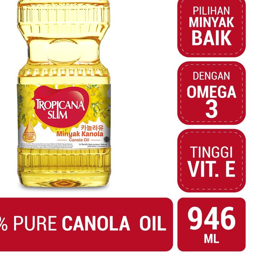 

☂ Tropicana Slim Minyak Kanola 946ml - 100% Pure Canola Oil ➴