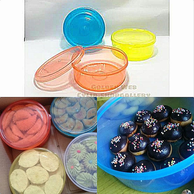 TOPLES KUE WARNA WARNI Toples Besar Lebaran Idul Fitri | lodong snack jajan cookies roti kering | te