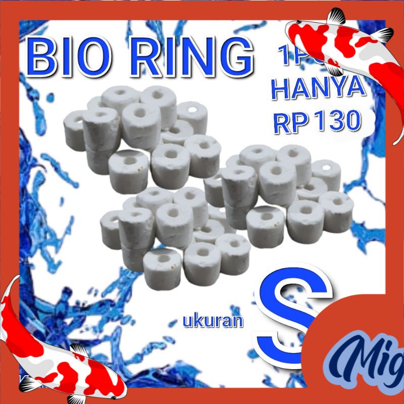 Bio Ring Keramik Ring (Ukuran Small) mini Biologis Media Filter Aquarium Kolam 1 pcs ori