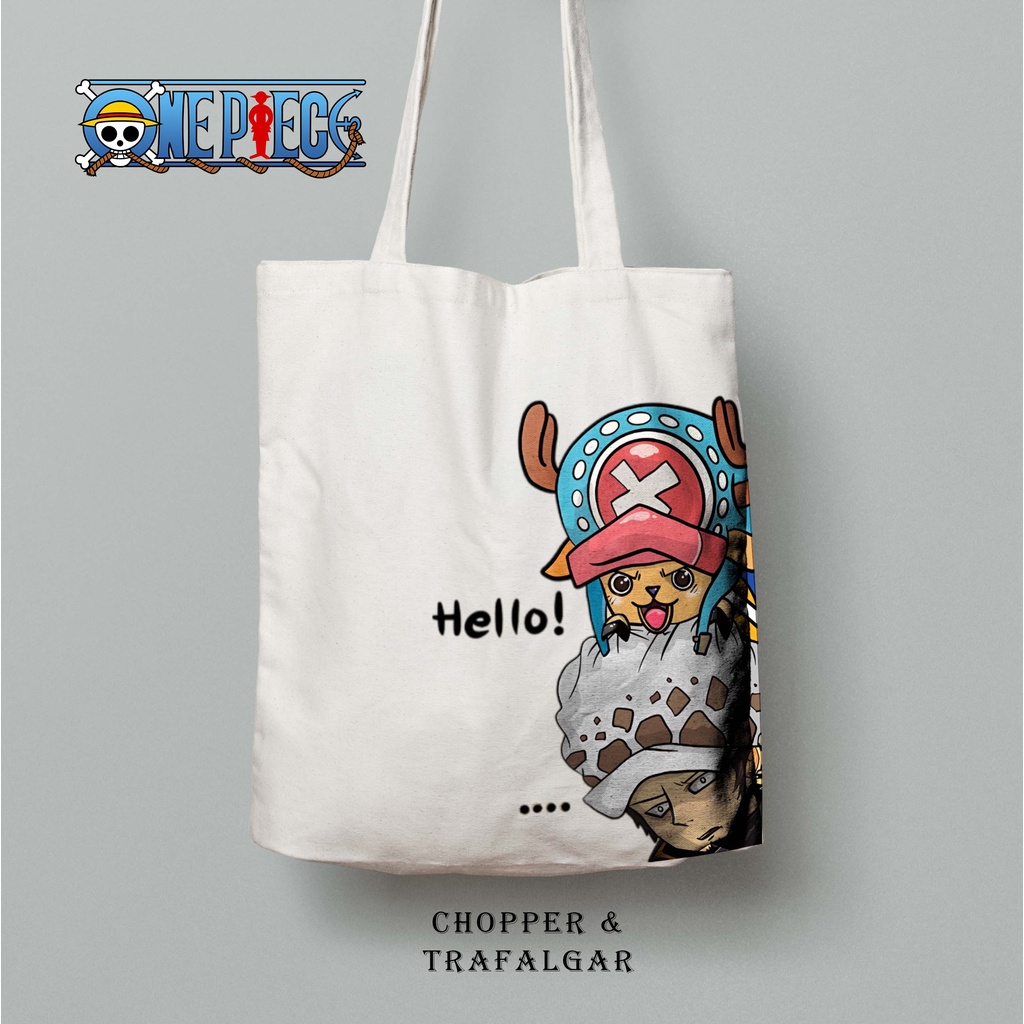 Totebag Anime One Piece Chopper Tote bag premium Totebag zipper totebag velcro Termurah