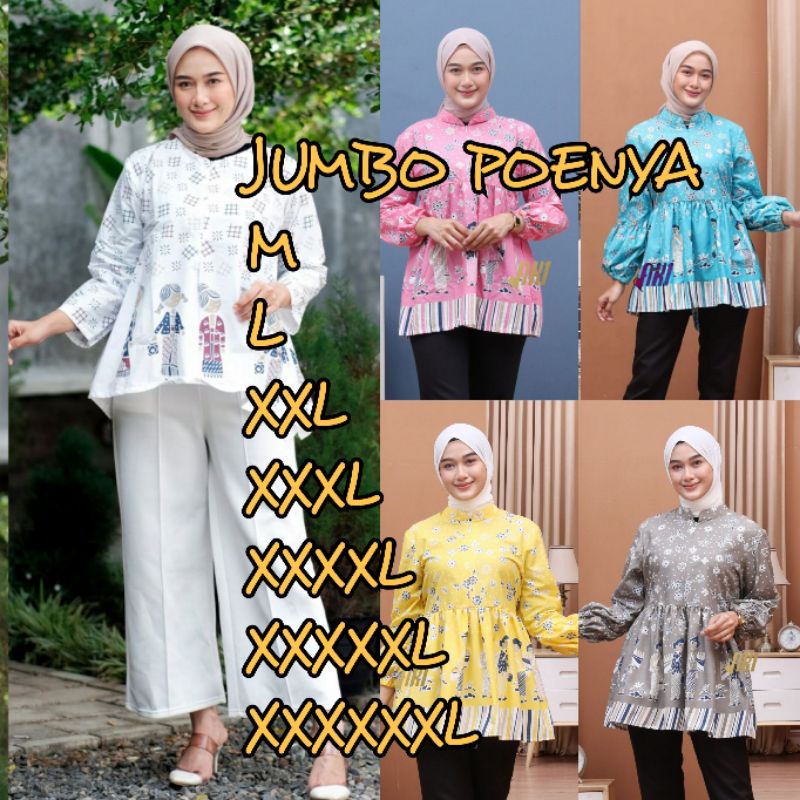 BATIK WANITA MOTIF BUTEJO M L XL XXL JUMBO