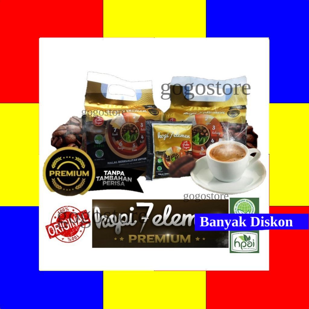 

KOPI 7 ELEMEN SEVEL PREMIUM isi 10 sachet - HNI HPAI ORIGINAL - GOGOSTORE