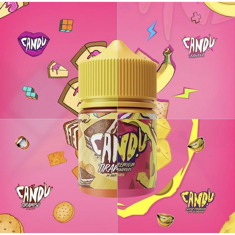 CANDU V1 60ML 3MG 6MG STRAWBERRY CHEESE CAKE WITH CRACKERS