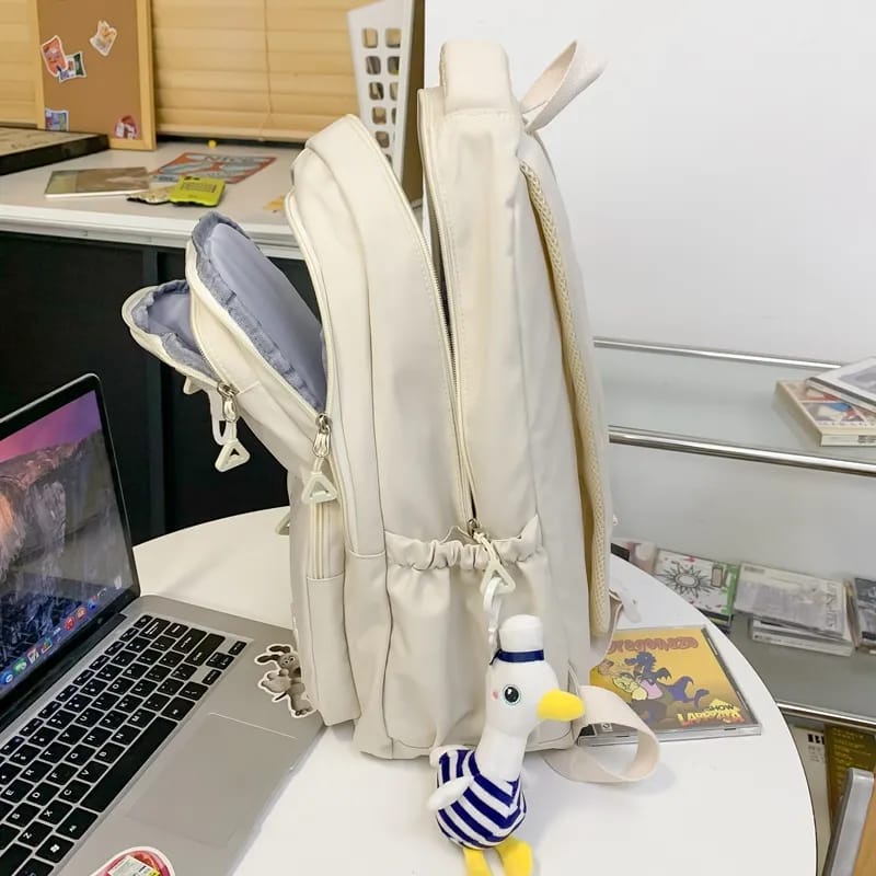DiObrale - Tas Punggung Perempuan Dewasa Casual Sederhana Ransel Anak Perempuan Sekolah SD SMP SMA Kekinian Kapasitas Besar Laptop 14&quot; Backpack Viral Populer 2023