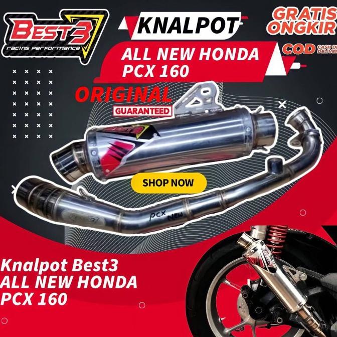 A06 Knalpot Racing Best3 All New Honda PCX 160 VARIO 160 Kenalpot Ori