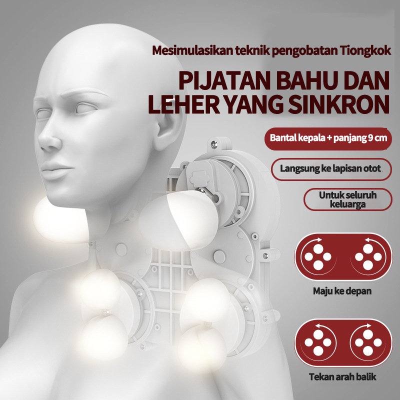 Chiropractic Punggung Pijat Meremas Leher Pijat Otomatis Di Rumah Listrik Pijat Bantal AM508