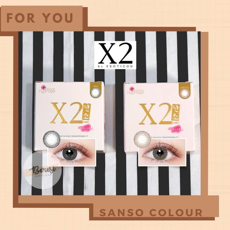 STOK TERBATAS Softlens X2 Sanso Colour Softlen Normal Minus Soflen Sanso Color Cappucino Pearl Shado