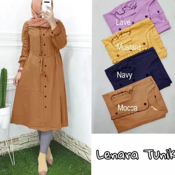 BEST SELLER baju tunik wanita / tunik Atasan /fashion wanita / lenara tunik/L-XL