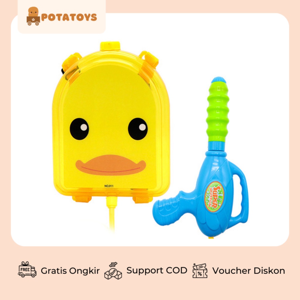 [ Potatoys ] Pistol Air Ransel Backpack / Ransel Pistol Air / Mainan Anak Pistol Air Ransel / Backpack Water Gun Toys / Mainan Pantai Outdoor