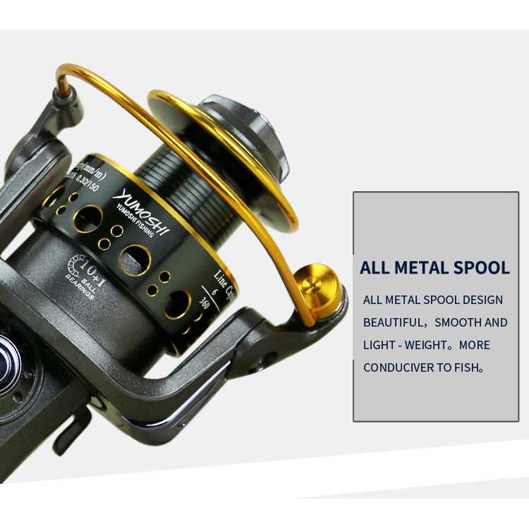 YUMOSHI MG60 MG40 MG30 Original Asli Murah Reel Pancing Spinning 11 Ball Bearing