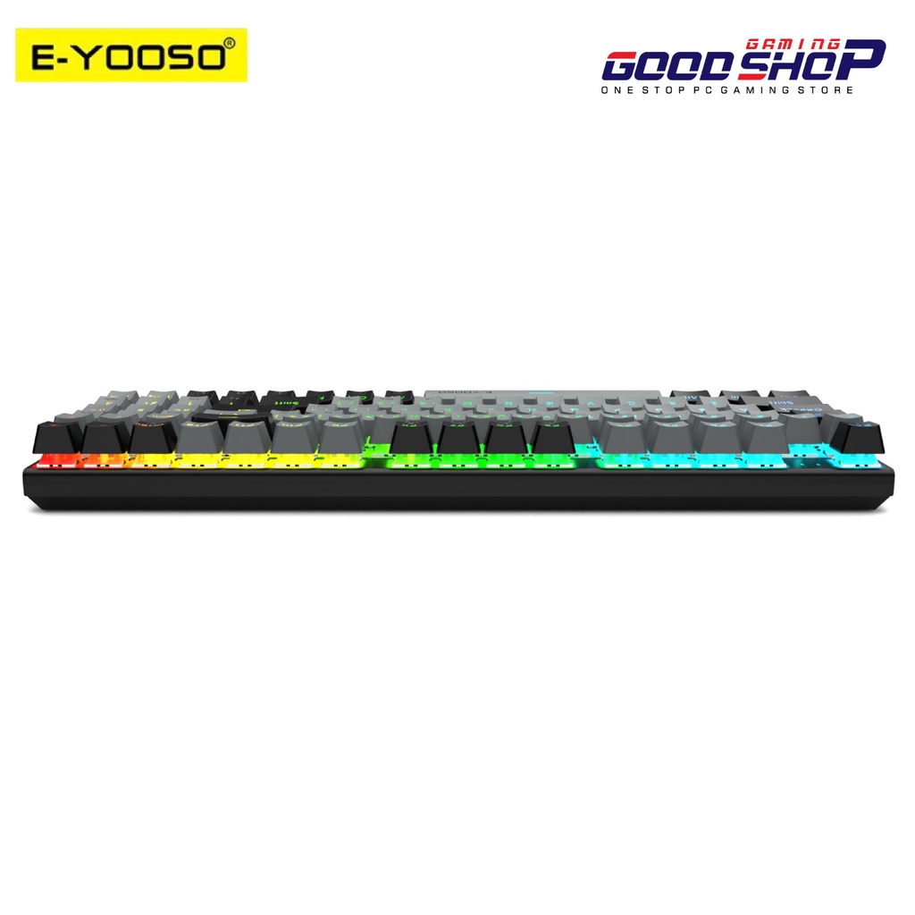 E-YOOSO HOTSWAP MECHANICAL 98% BLACK GREY KEYCAPS - Z-19