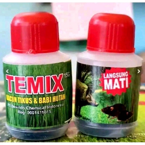 ASLI ORIGINAL TOP BRAND PEMBASMI TIKUS TEMIX / TEMIK RACUN TIKUS DAN BABI HUTAN TOP BRAND GARANSI ASLI