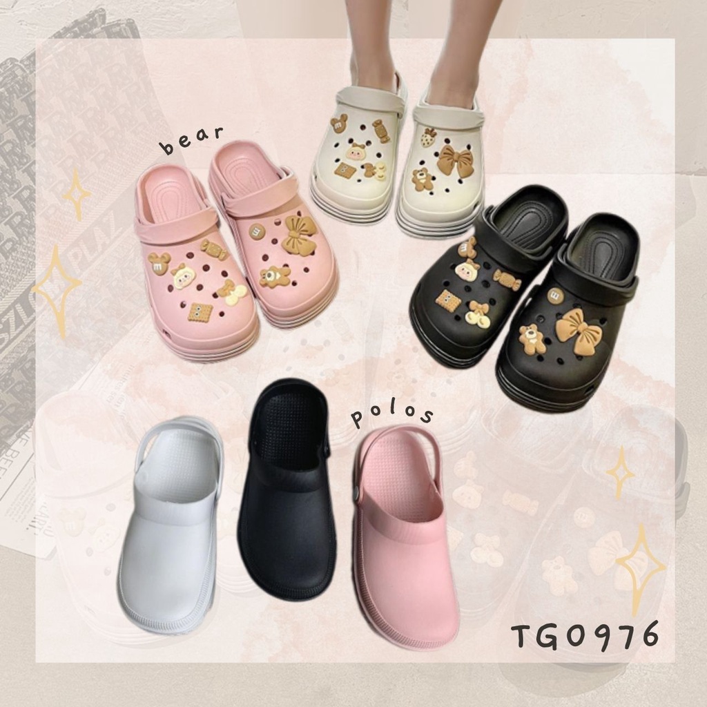 CUCI GUDANG GROSIRTAS TG0976 Sandal Selop Wanita Platform Bear Lucu/Sandal Kodok Baim Wanita Import