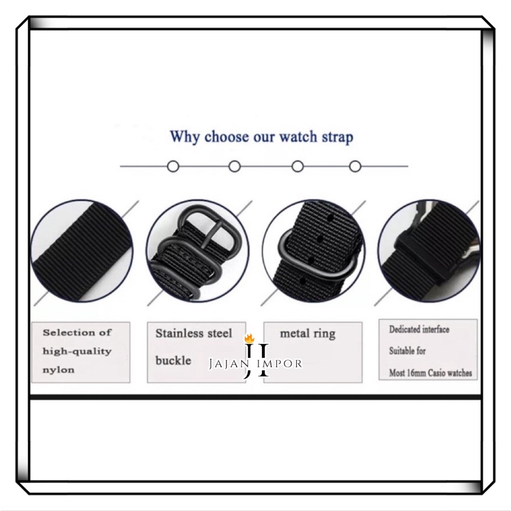 Strap kanvas universal gshock G SHOCK Casio Nilon Kanvas Strap GD110/110/120 GA110/100 DW5600 DW6900 GA400 dengan Konektor Adaptor