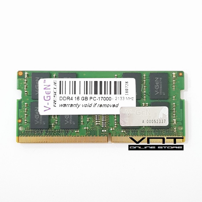 Sodimm DDR4 16GB PC 17000 / 2133MHz 16 GB 2133 MHz V-GEN RAM