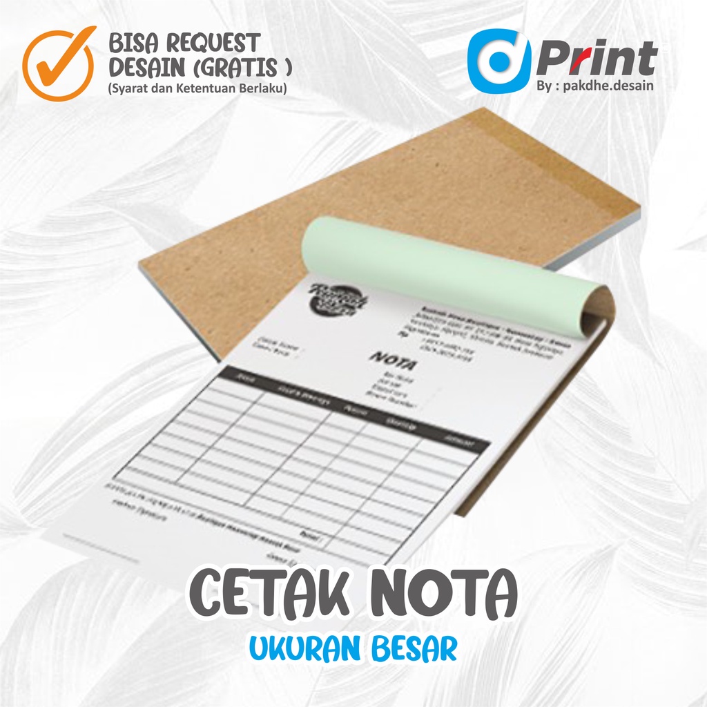 

CETAK NOTA / BON / KWITANSI / FAKTUR