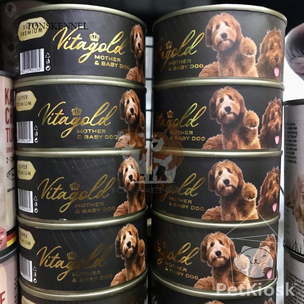 Vitagold Mother &amp; Baby Dog Kaleng 185 Gram / Super Premium Wet Food Royal Canin Makanan Basah Anjing Puppy Mousse Penggemuk Hamil Indukan