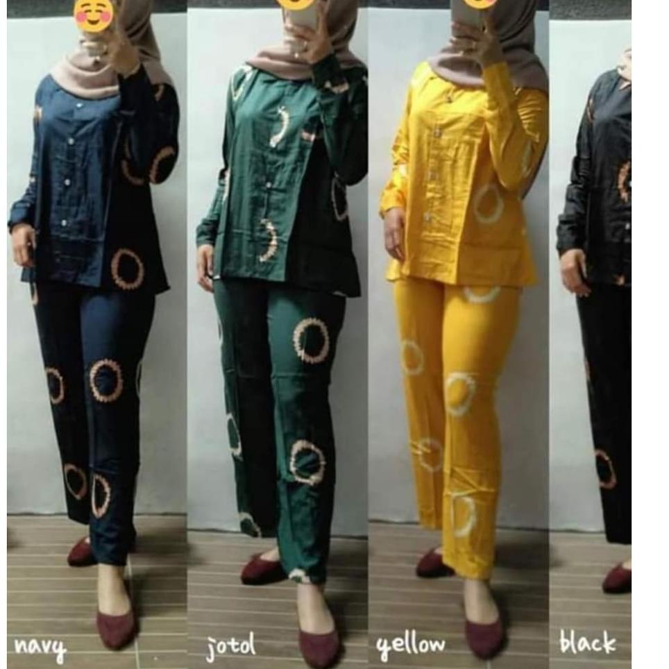 Murah Setelan Set One Set Atasan Bawahan Tie Dye Tidi Kekinian Viral / Daster Renda