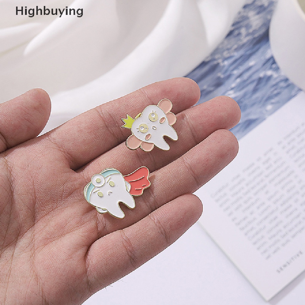 Hbid Oral Health Enamel Pins Tooth Fairy Brooches Cute Cartoon Lapel Badges Pin Trendy Backpack Lapel Jewelry Gifts Glory