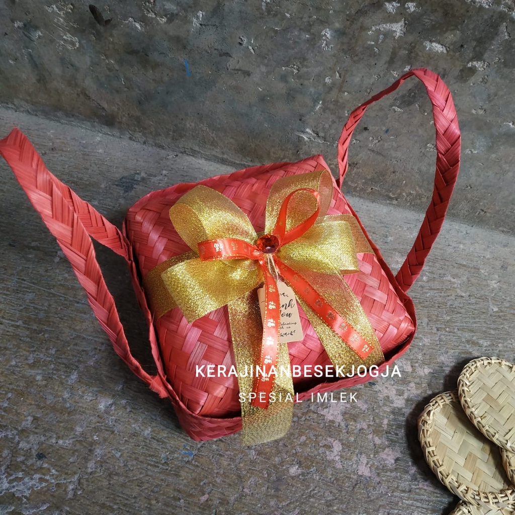 

(IMLEK) BESEK JINJING WARNA PITA ANEKA UKURAN besek pita besek cangking besek jinjing besek jogja besek murah besek kekinian