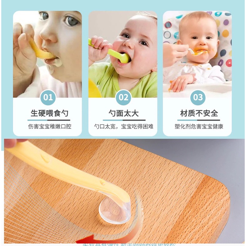 SENDOK MAKAN BAYI / SENDOK MPASI BAYI / SENDOK MAKAN BAYI SILIKON / SENDOK ALAT MAKAN BAYI PACKING K
