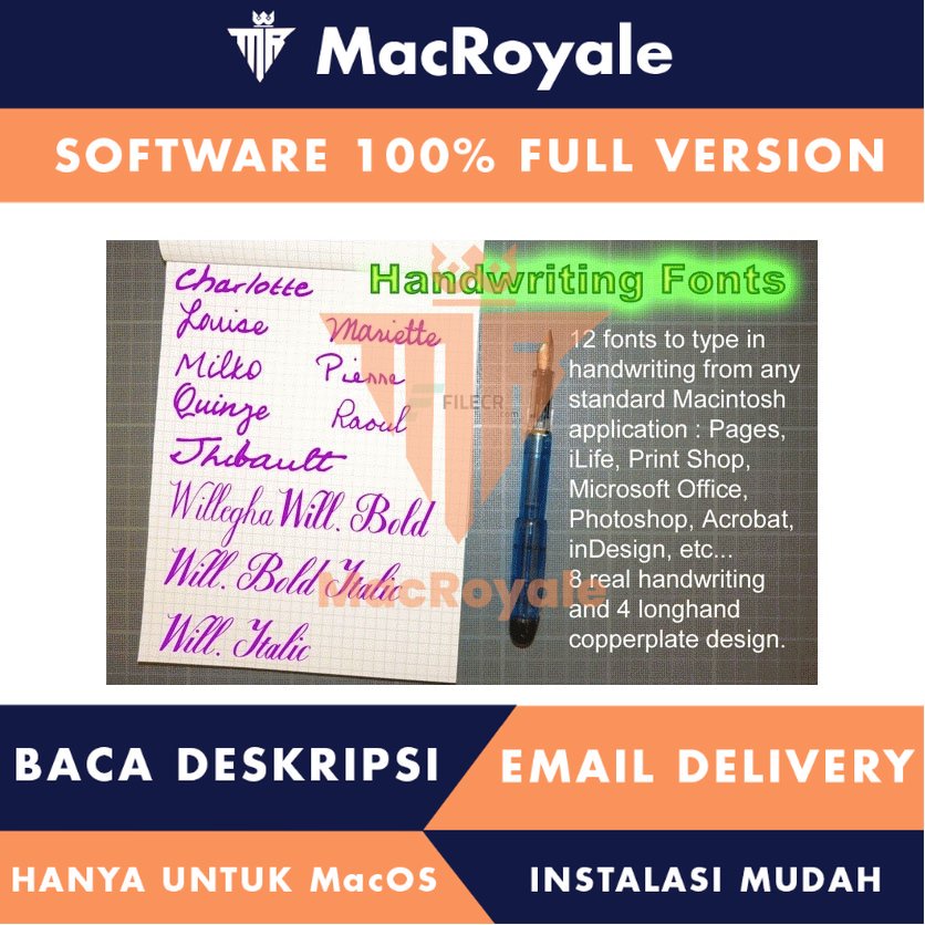 [MacOS] Handwriting Fonts Full Version Lifetime Full Garansi