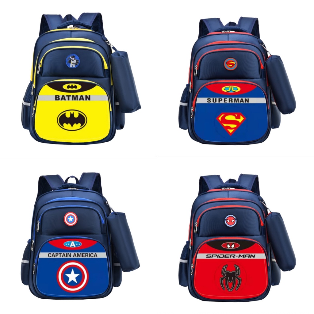 NEW TAS RANSEL ANAK SEKOLAH SD IMPORT FREE TEMPAT PENSIL 2IN1 3D 00520-00525