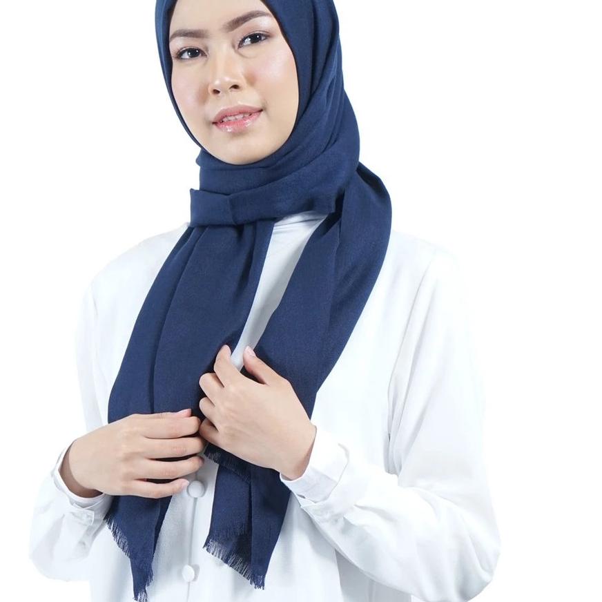 ❈ Dauky Hijab Selendang Pashmina Audie  Agnella Polycotton ۝