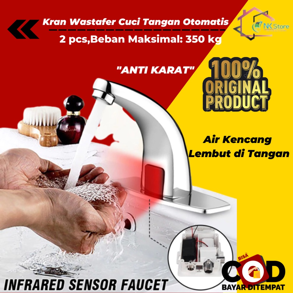 Kran Keran Wastafel cuci tangan Sensor Otomatis otomatik tanpa kontak Wastafel Touchless Bathroom Sink Faucet