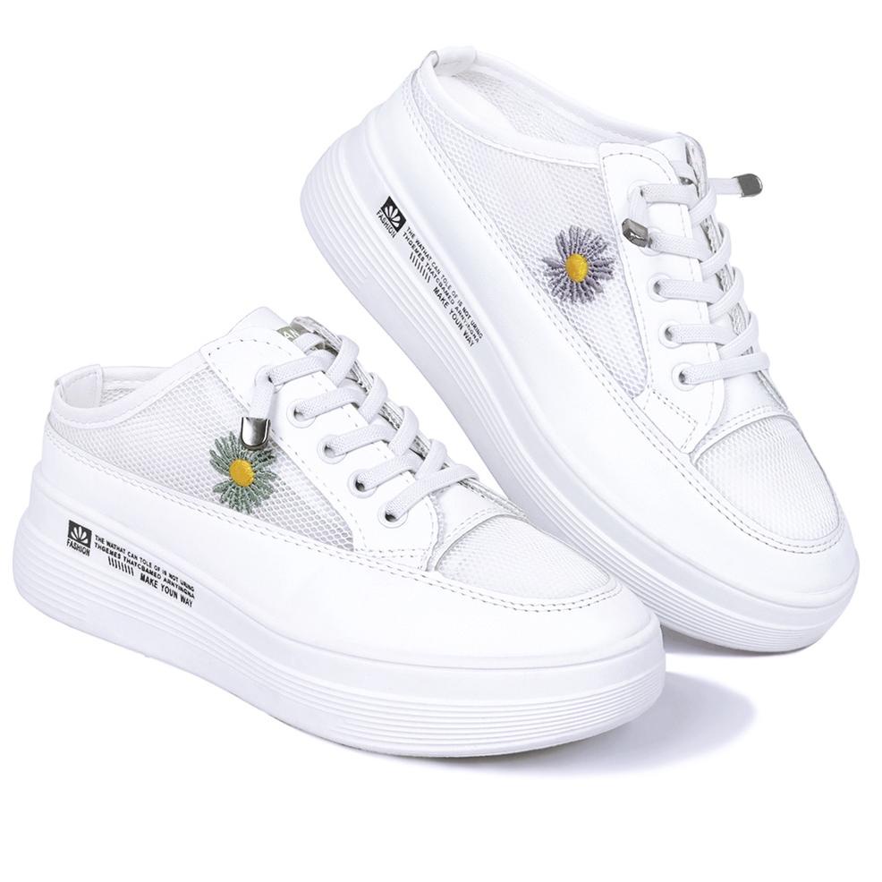 SIAP KIRIM DNY Sepatu Sandal Korea Sendal Wanita Putih Import Cantik Sepatu Sendal Perempuan Murah 0