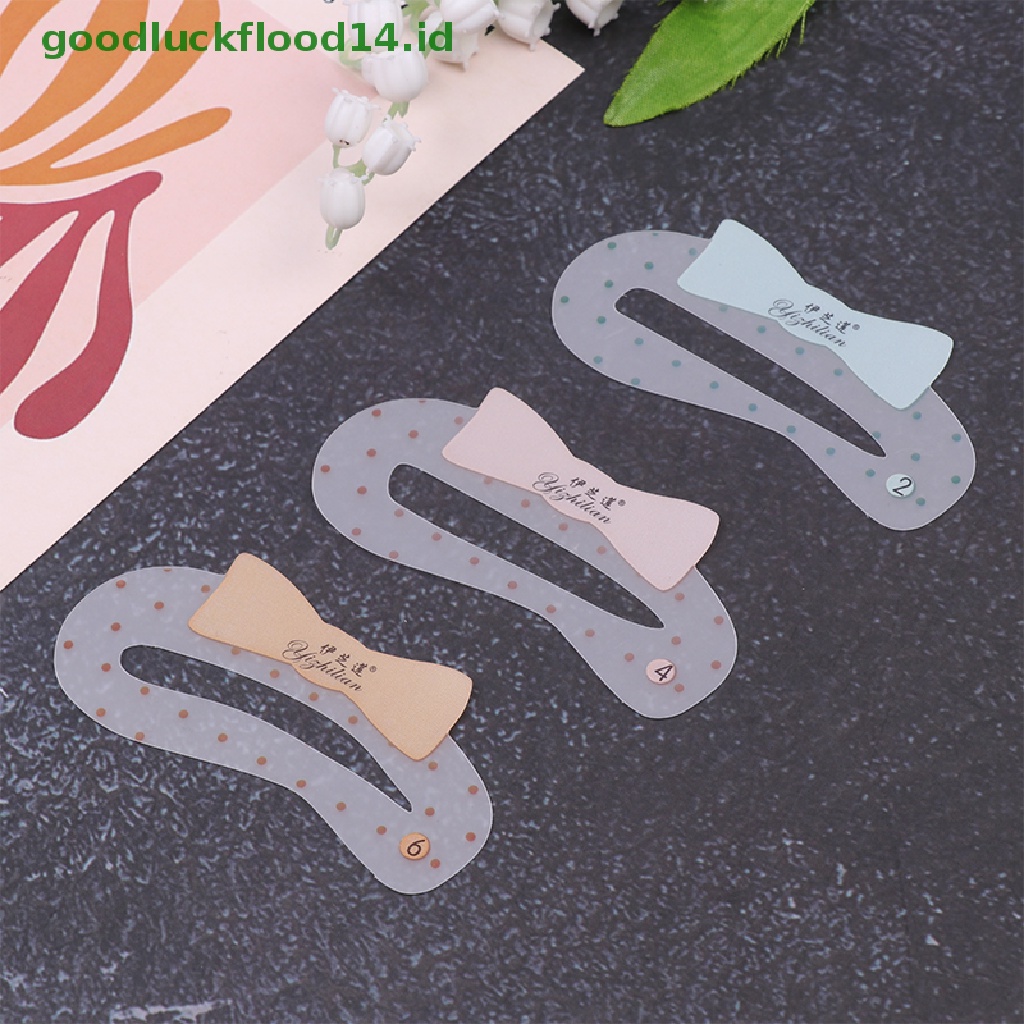 [GOOGFOUR] 6pcs Pembentuk Alis Membentuk Stensil Grooming Charm Brow Card Template Makeup [TOP]