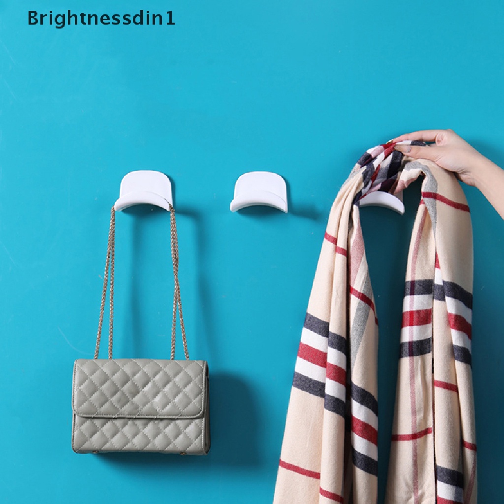 [Brightnessdin1] Tempelan Dinding Perekat Diri Tahan Lama Rak Tas Holder Rumah Topi Syal Gantungan Hook Butik