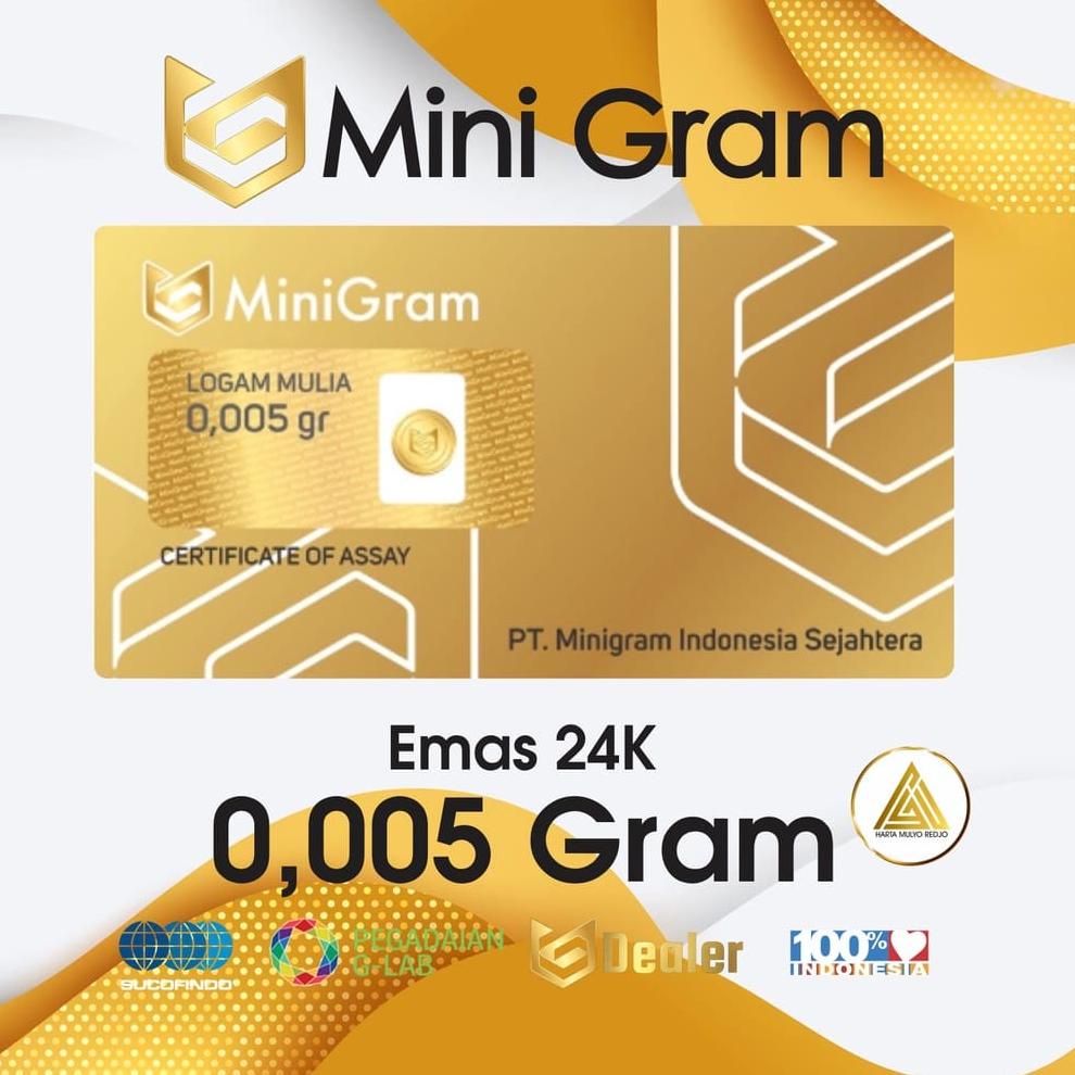 4.4 MALL MINIGRAM 0,005 Gram Logam Mulia Merchandise 24 Karat / MERCHANDISE MINI GOLD