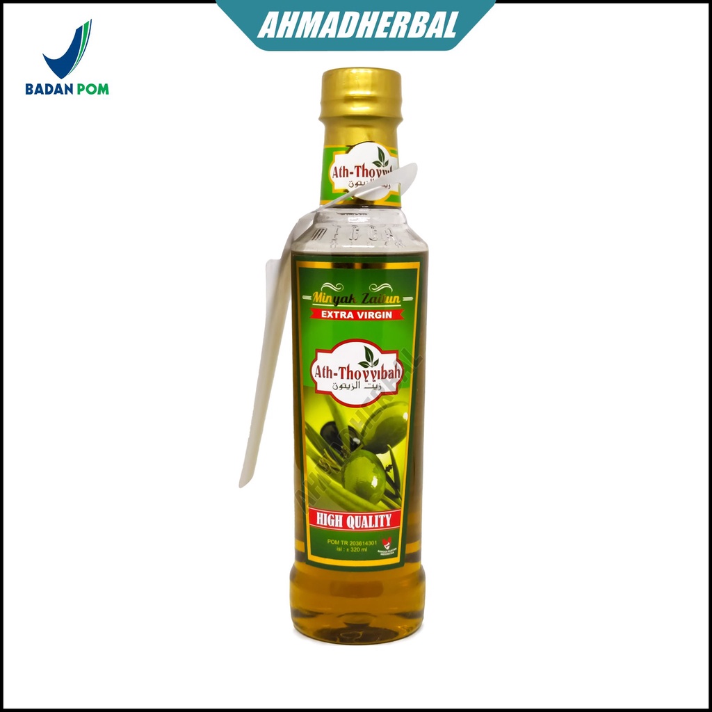 

EXTRA VIRGIN OLIVE OIL ATH THOYYIBAH 320 ml / MINYAK ZAITUN AMAN UNTUK MASAK / ath-thoyyibah
