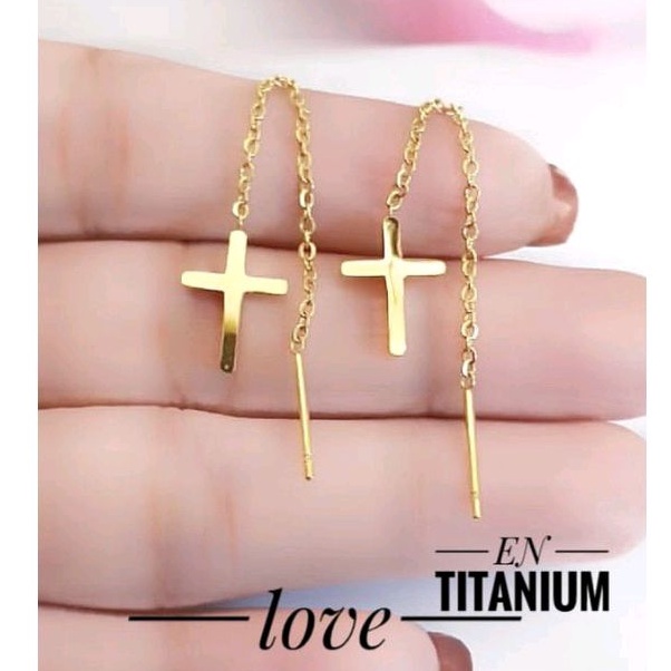 anting titanium Jurai panjang terlaris 345