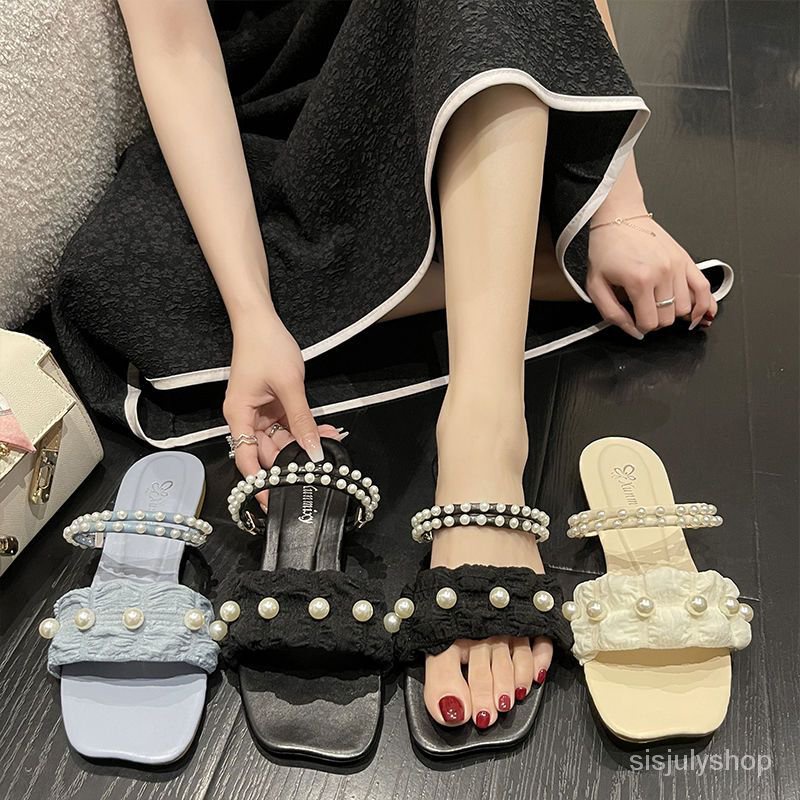 [✅BISA COD]  #Sisjuly# Wanita sepatah kata pun dengan dua sandal memakai sandal siswa mode wanita sa