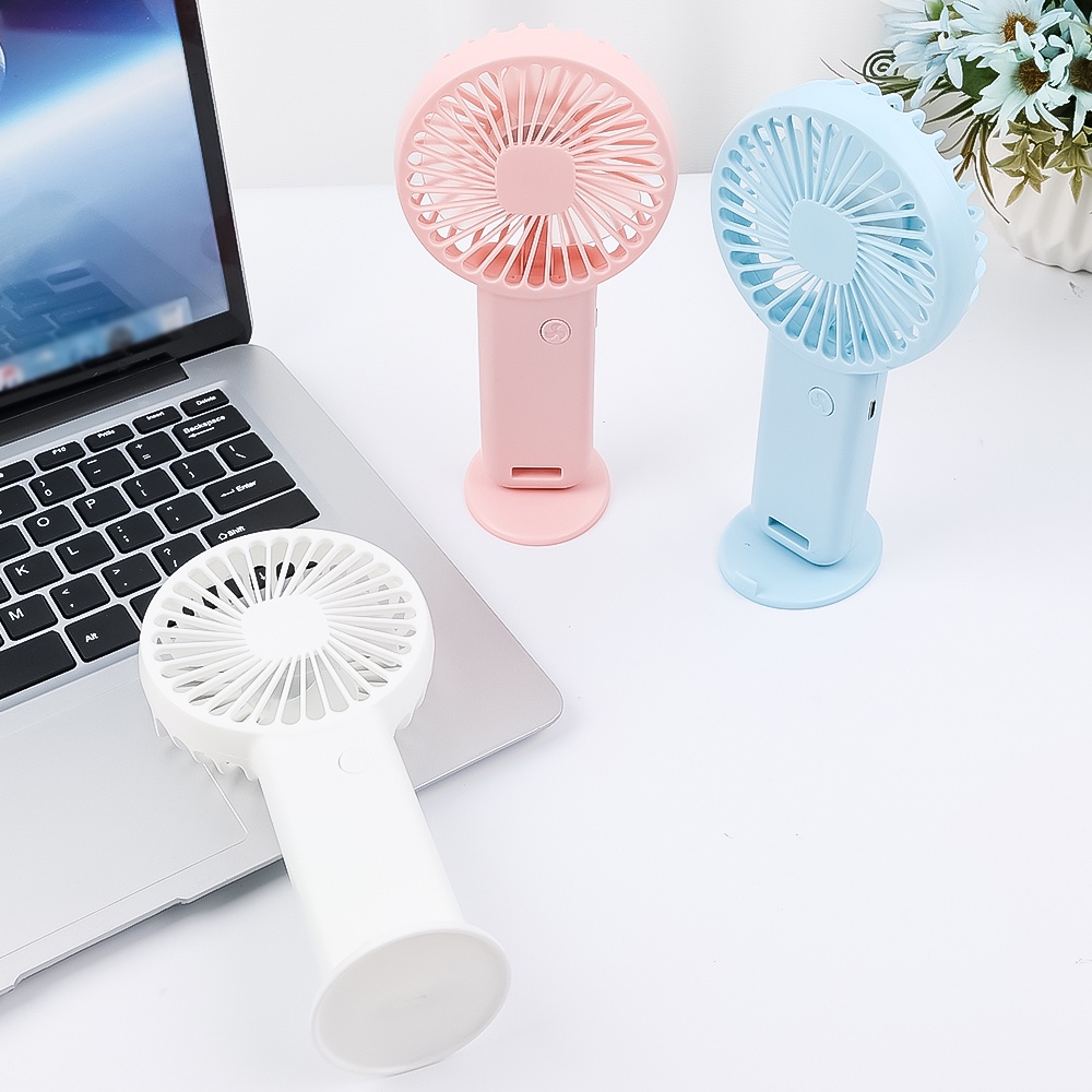 [Unggulan] Rumah Tangga Tahan Lama Kipas Desktop Anak Kartun Lucu Kipas Genggam USB Rechargeable Wireless Cooling Fan Musim Panas Perjalanan Luar Ruangan Kipas Portabel Dengan Stand Telepon