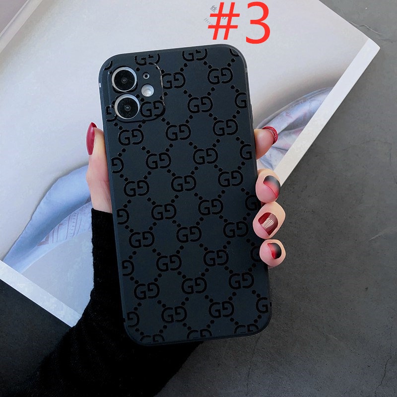 Fashion Gucci Pattern Soft Case HP iP iPhone 11 12 Mini 13 Pro Max 7 8 + Plus SE 2020 X XR SE 2020 XS Max Black Frosted Casing Apple