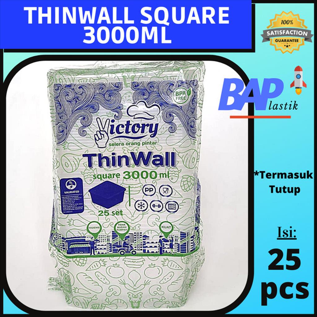 Thinwall Square 3000 ml / Thinwall Victory / Kotak Makan