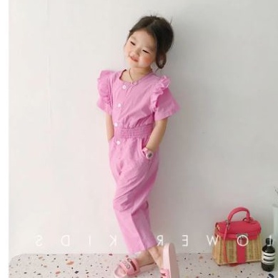 ZAHRA Baju Anak Perempuan Flowly Jumpsuit | Jumpsuit Anak Perempuan Umur 1 - 6 Tahun