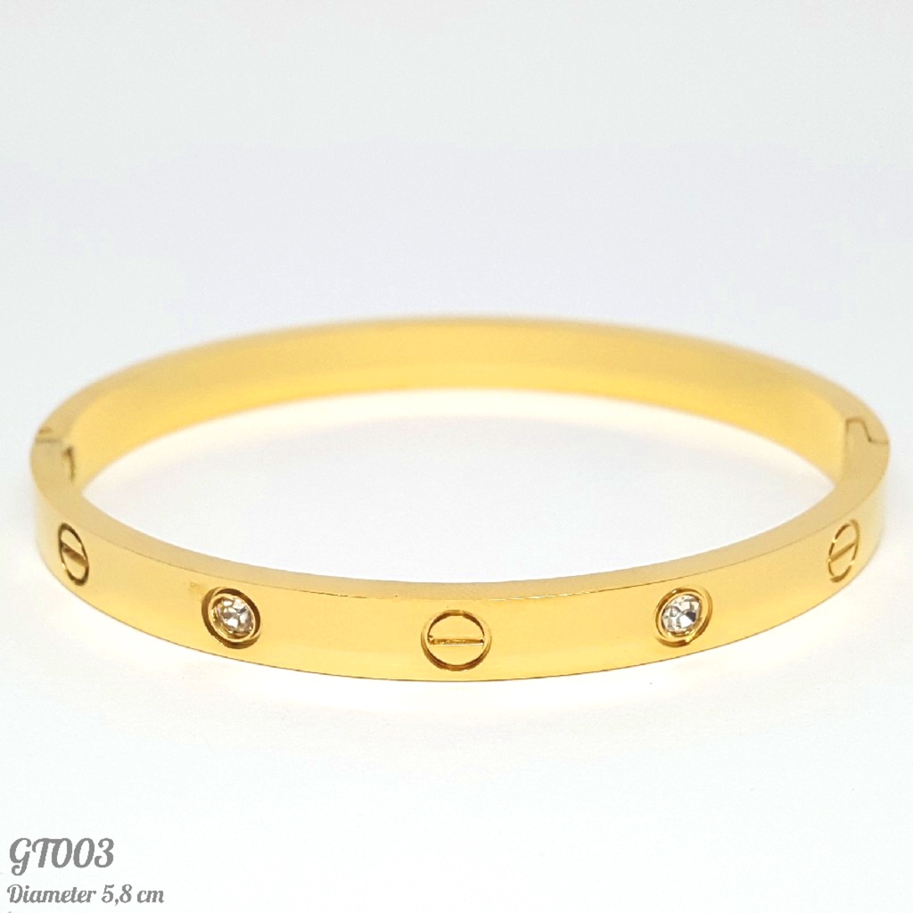 PGX Gelang Bangle Titanium Anti Karat Aksesoris Wanita - GT003