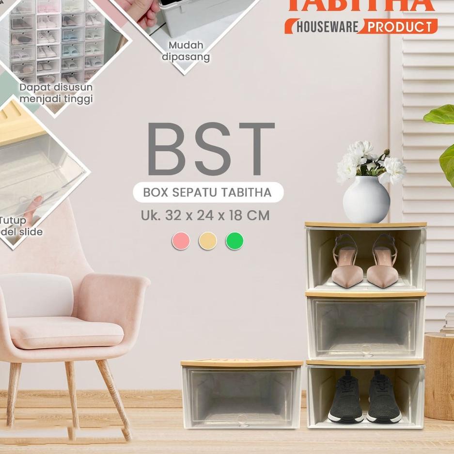 ○ Box Sepatu Susun Tabitha Minimalis Box Sepatu Murah Container Box Tabitha BST ☋