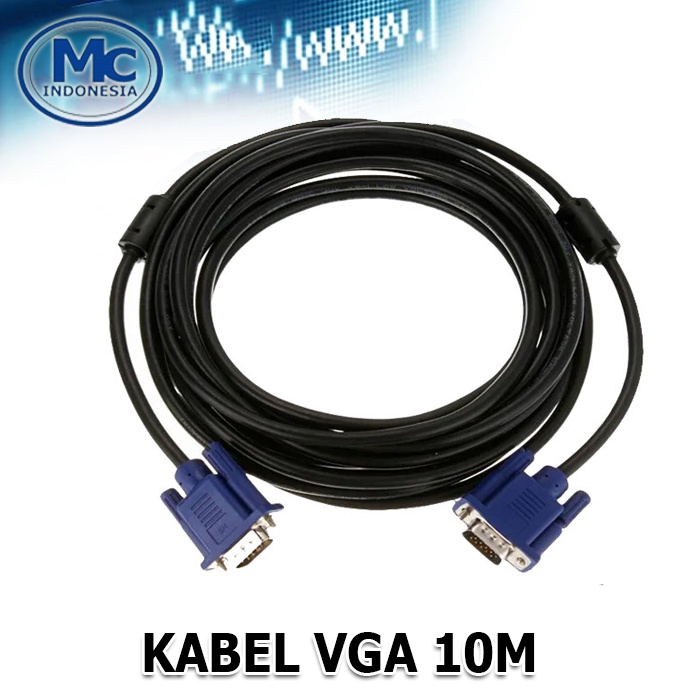 KABEL KONEKTOR VGA MALE TO MALE 1.5M 3M 5M 10M 15M