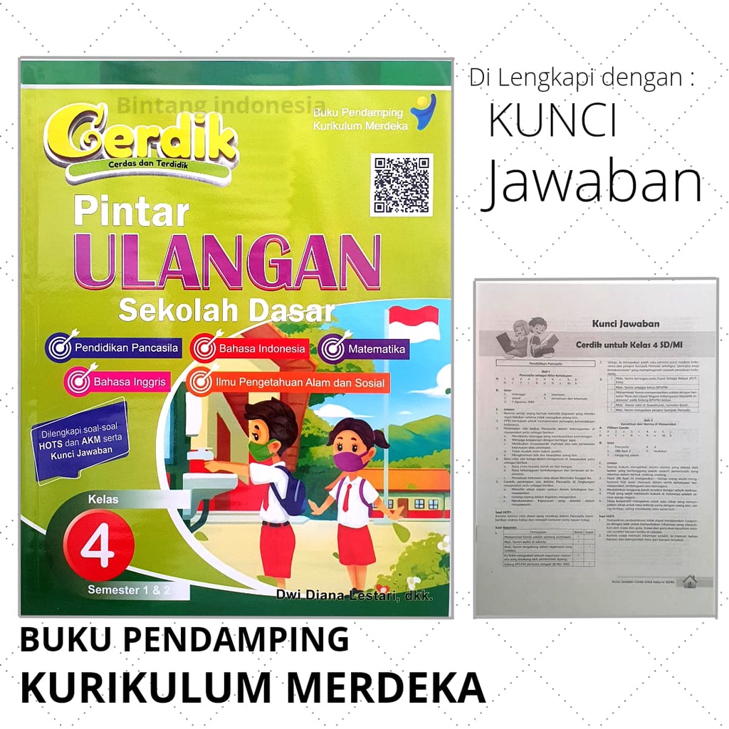 Cerdik Pintar Ulangan Kelas 1 &amp; 4 SD/MI Kurikulum Merdeka