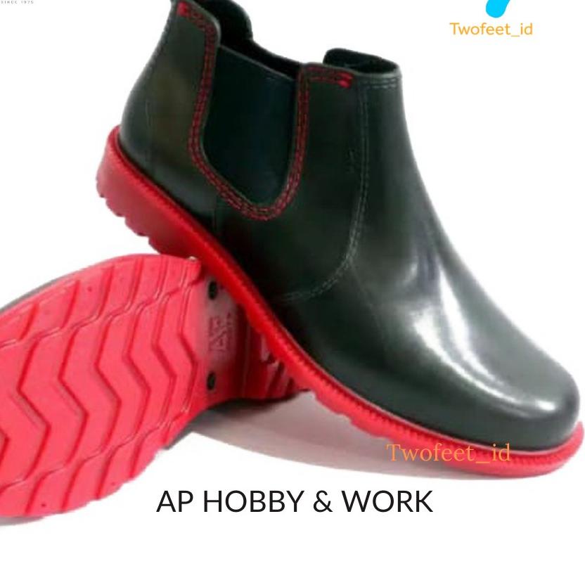 ❂ SEPATU BOOT AP HOBBY & WORK/SEPATU BOOTS AP HOBBY AND WORK/AP BOOTS HOBBY AND WORK 39-42 BLACK RED